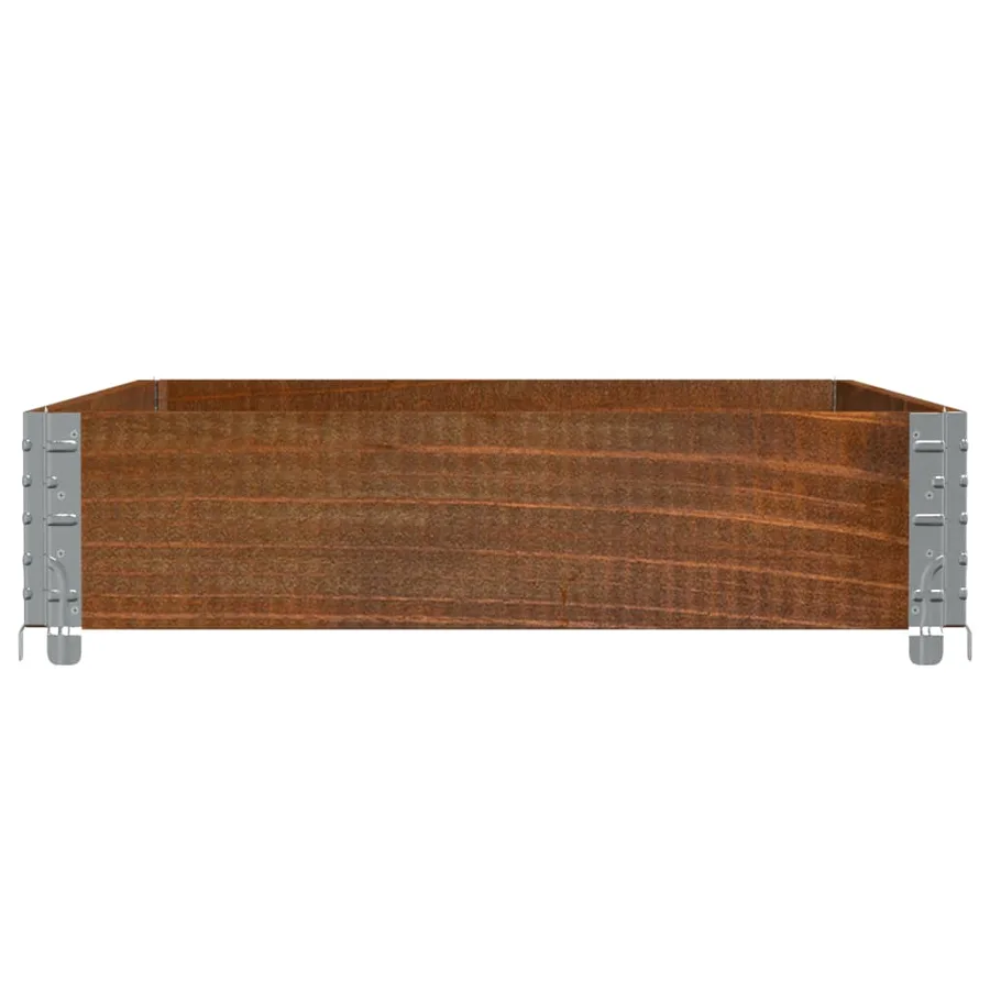 Jardinière marron 120x80 cm bois massif de pin - 4
