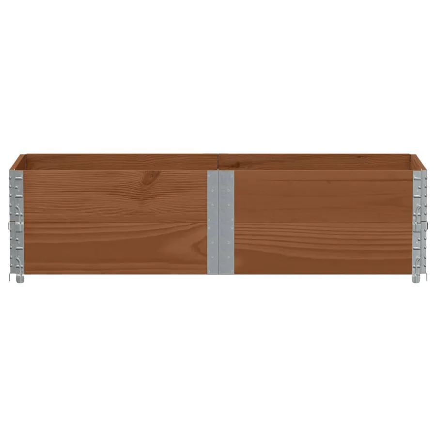 Jardinière marron 150x50 cm bois massif de pin - 3