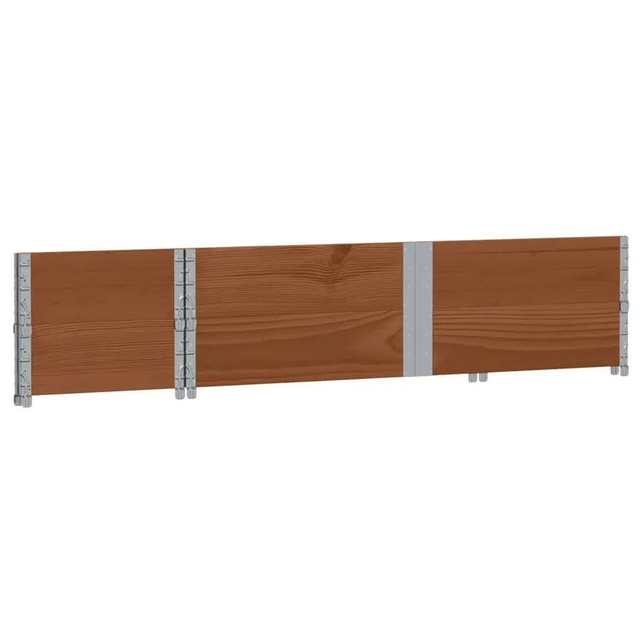 Jardinière marron 150x50 cm bois massif de pin - 4