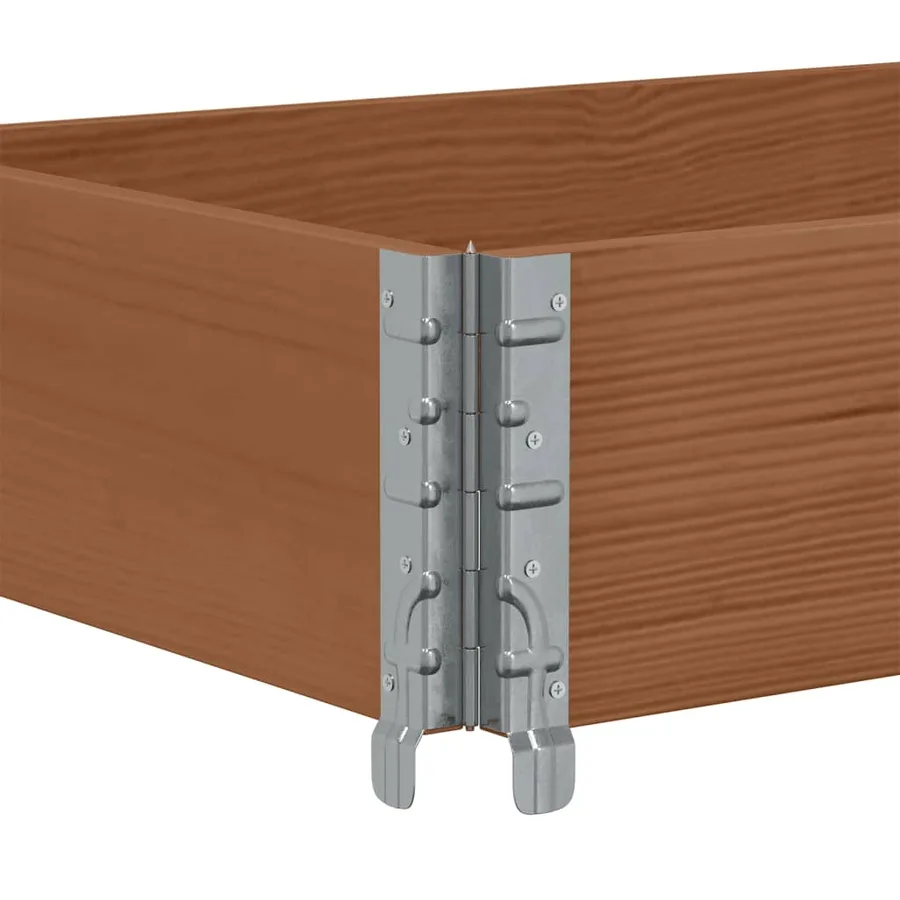 Jardinière marron 150x50 cm bois massif de pin - 6