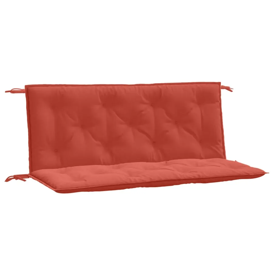 Coussins de banc de jardin lot de 2 rouge mélangé tissu - 2