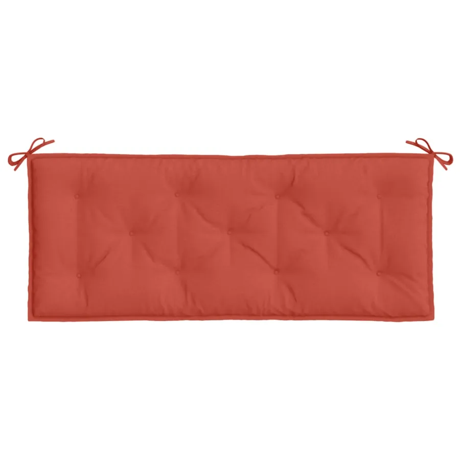 Coussins de banc de jardin lot de 2 rouge mélangé tissu - 6