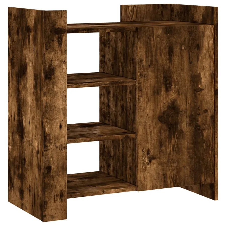 Buffet chêne fumé 73,5x35x75 cm bois d'ingénierie - 2