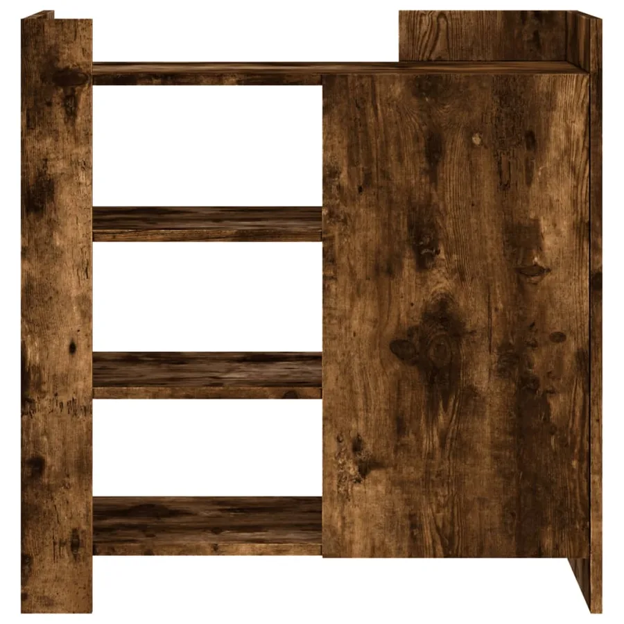Buffet chêne fumé 73,5x35x75 cm bois d'ingénierie - 4