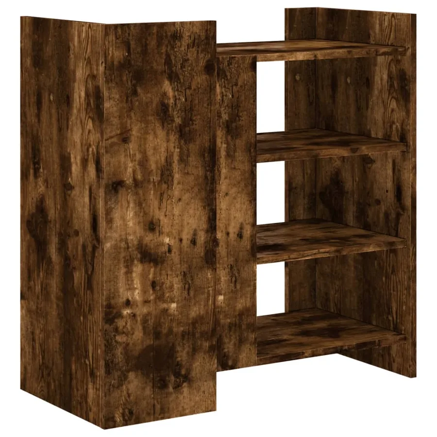 Buffet chêne fumé 73,5x35x75 cm bois d'ingénierie - 6