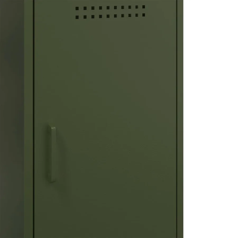 Buffets 2 pcs vert olive 36x39x79 cm acier - 13