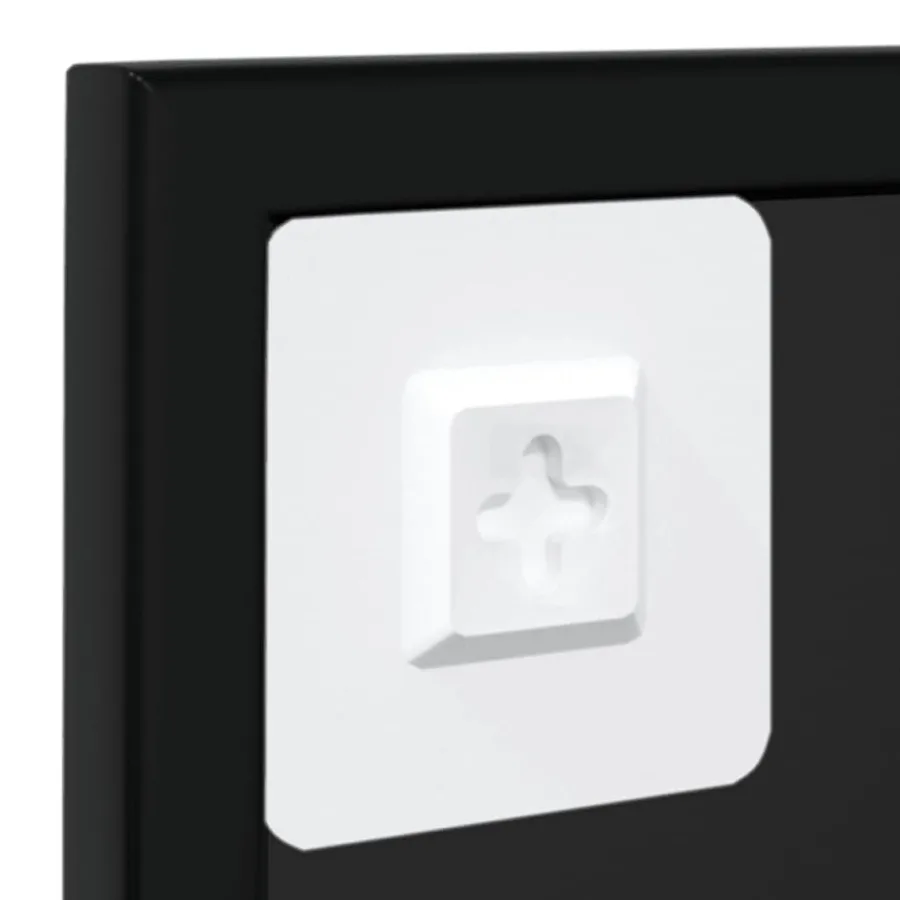 Miroirs muraux 3 pcs noir 100x60 cm métal - 6