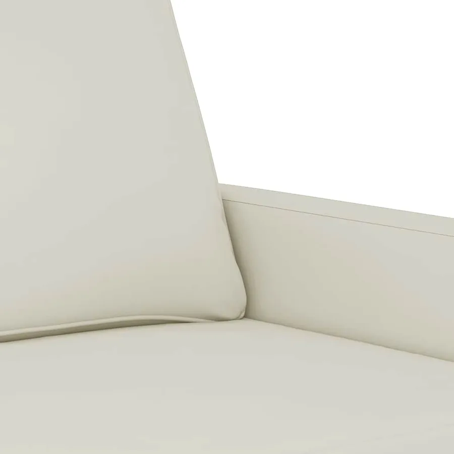 Ensemble de canapés 3 pcs avec coussins Crème Velours - 6