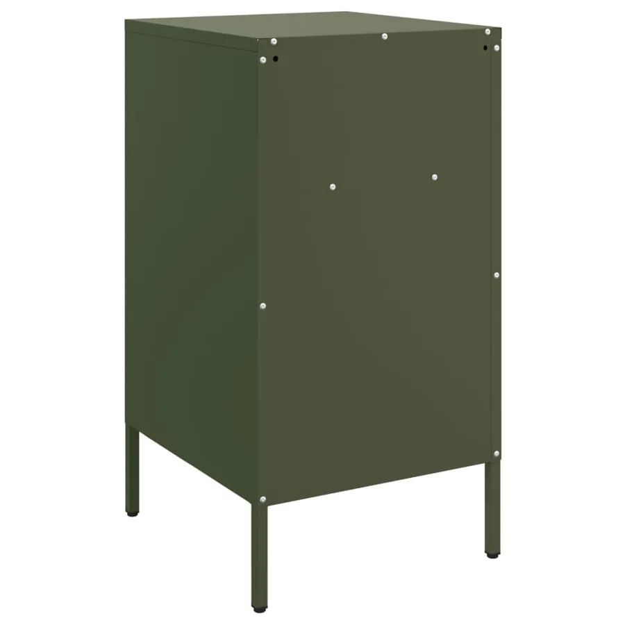Tables de chevet 2 pcs vert olive 36x39x68 cm acier - 8