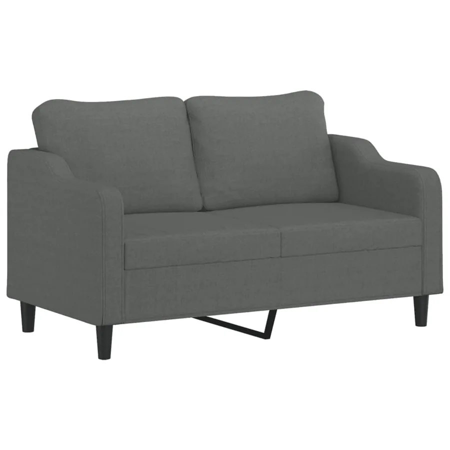 Ensemble de canapés 3 pcs avec coussins Gris foncé Tissu - 4