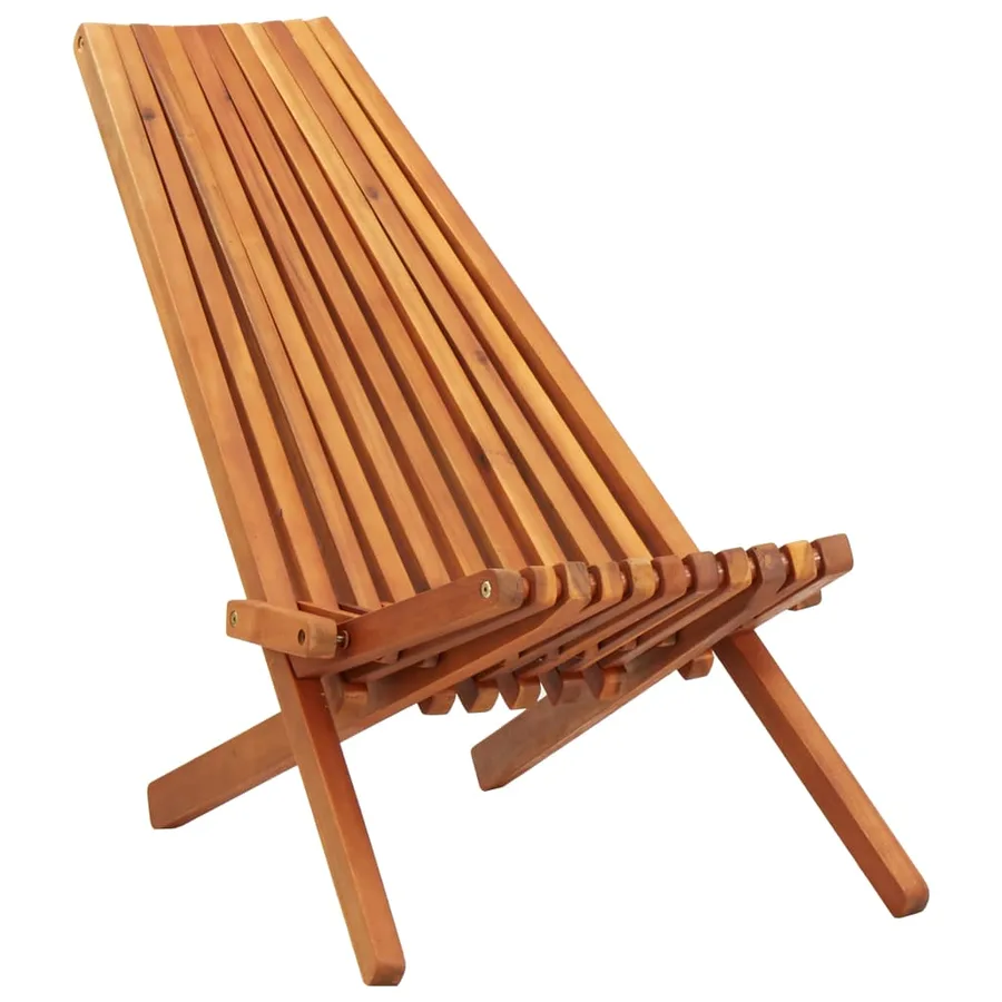 Chaises pliables d'extérieur lot de 2 Bois d'acacia solide - 2