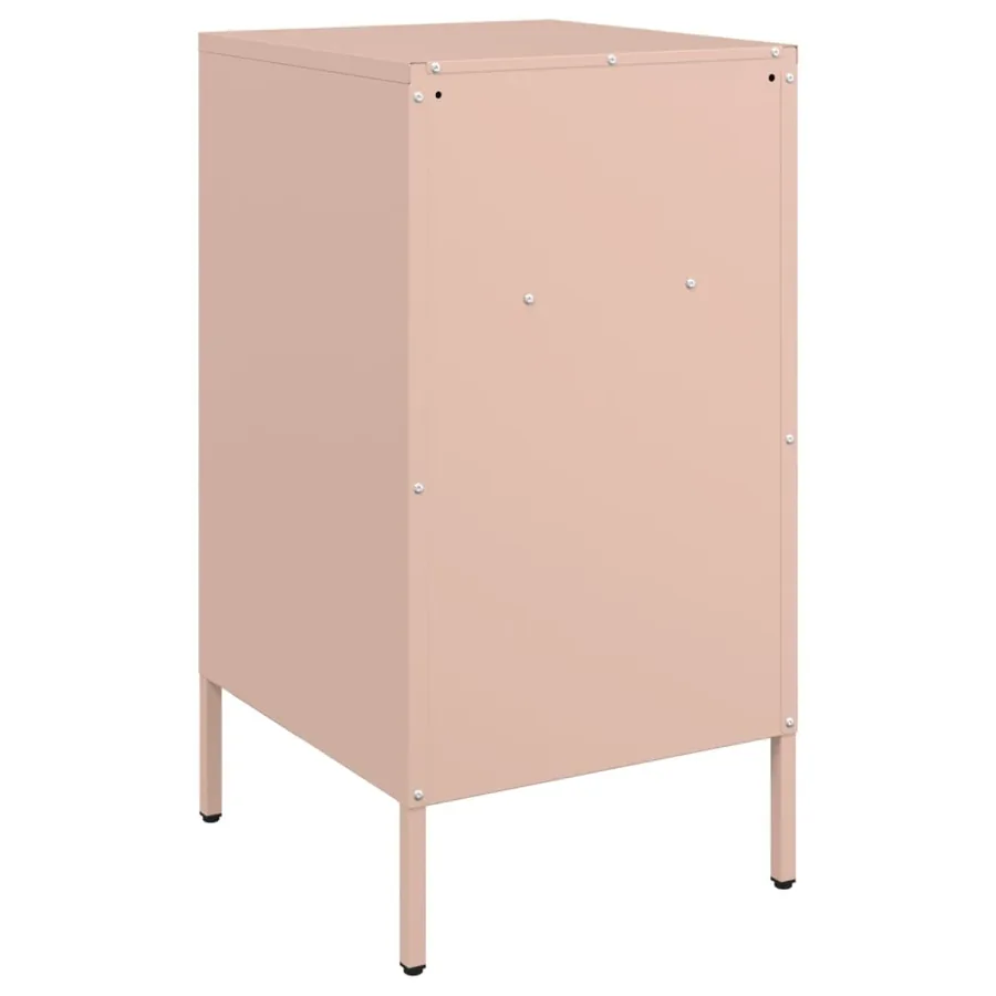 Table de chevet rose 36x39x68 cm acier - 8