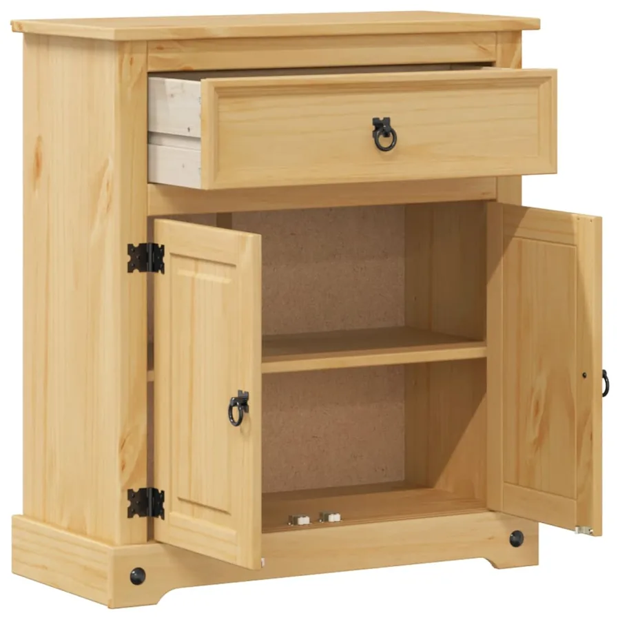 Armoire de salle de bain Corona 70x33x80 cm bois de pin massif - 4