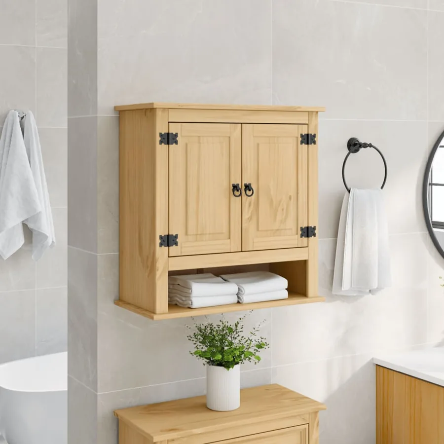 Armoire murale de salle de bain Corona bois de pin massif