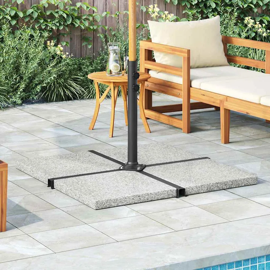Square parasol weight plate Granite 25 kg Grey