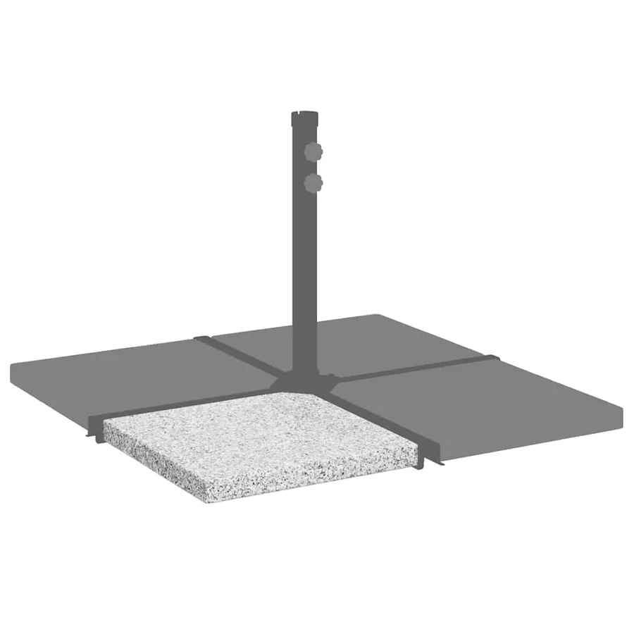 Plaque de poids carrée pour parasol Granit 25 kg Gris - 4