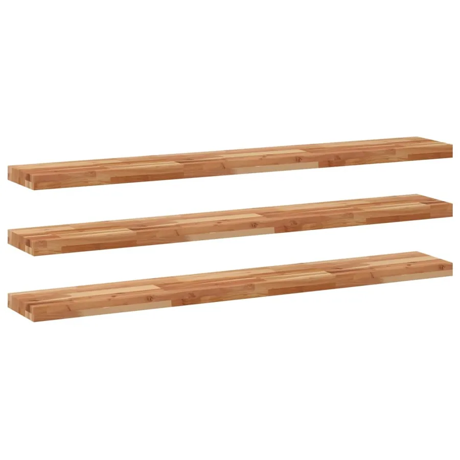 Étagères flottantes 3 pcs 120x20x4 cm acacia massif à l'huile - 2