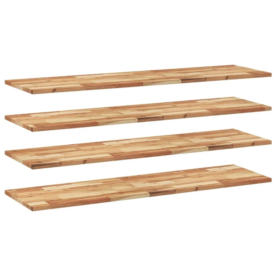 Étagères flottantes 4 pcs 140x40x2 cm acacia massif à l'huile - 2
