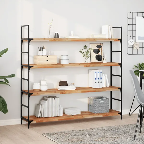 Étagères flottantes 4 pcs 120x30x4 cm acacia massif à l'huile
