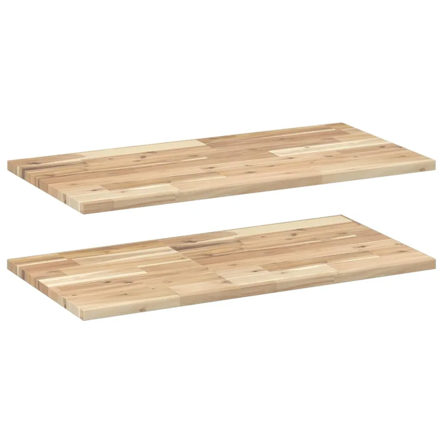 Étagères flottantes 2 pcs 100x40x2 cm acacia massif non traité - 2