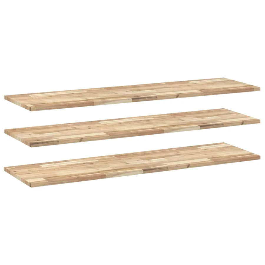 Étagères flottantes 3 pcs 140x40x2 cm acacia massif non traité - 2