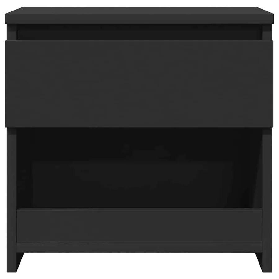Tables de chevet 2 pcs Noir 40x30x39 cm Bois d’ingénierie - 5