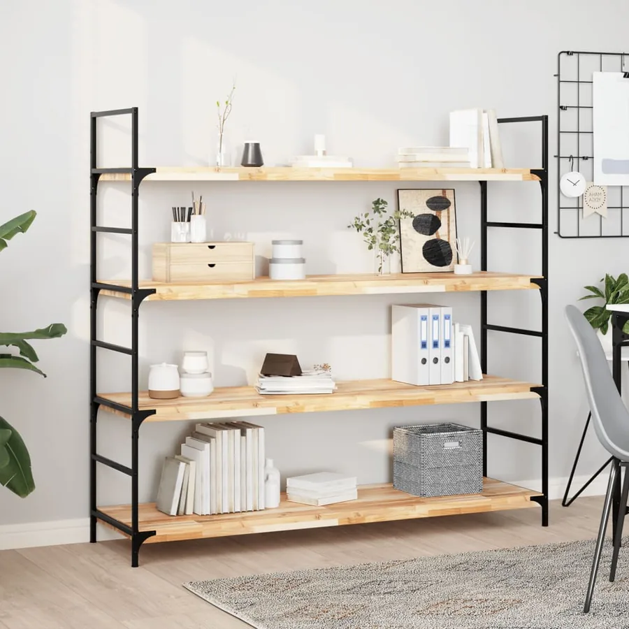 Étagères flottantes 4 pcs 160x40x4 cm acacia massif non traité