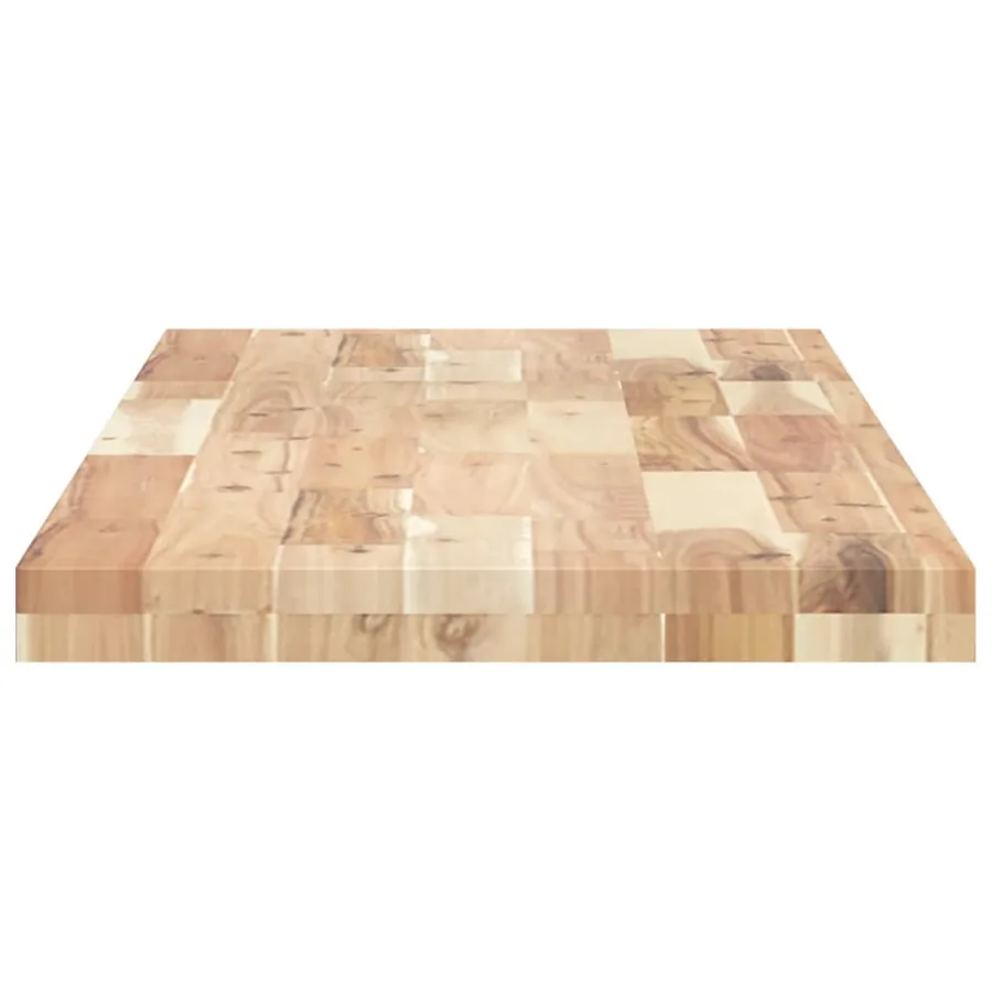 Dessus de meuble de salle de bain non traité bois d'acacia - 5
