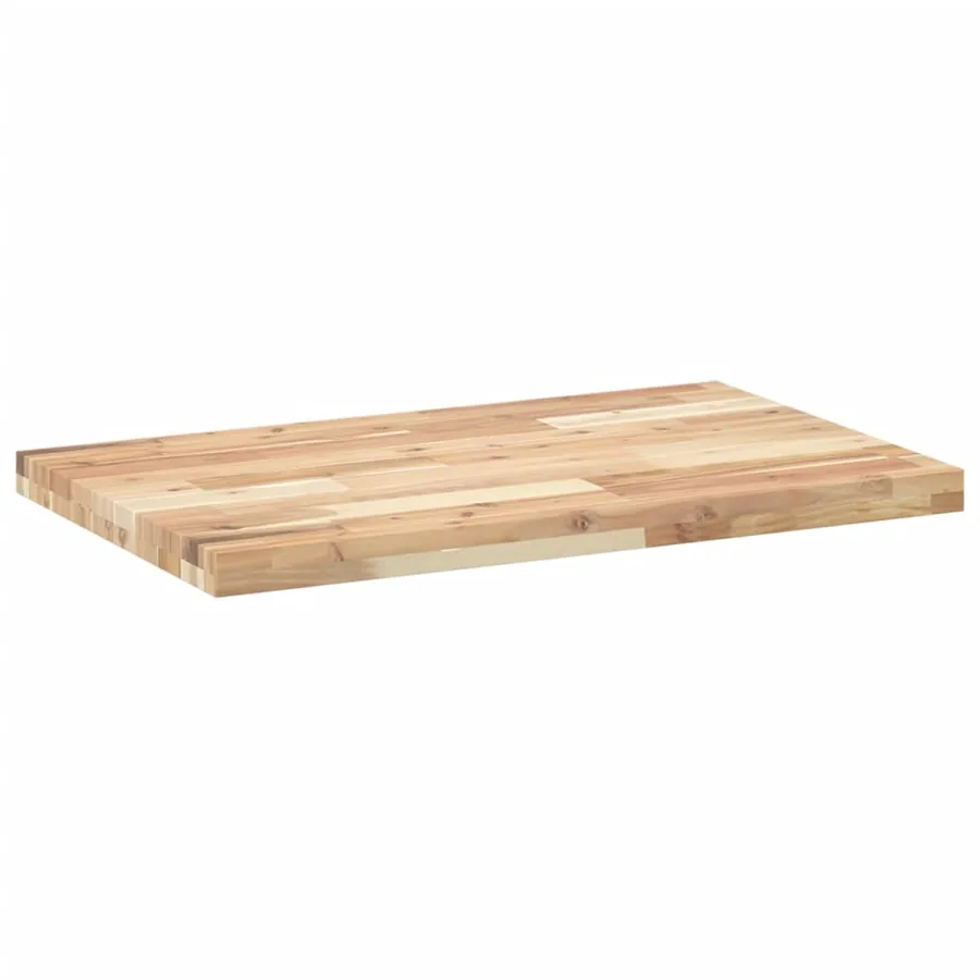 Dessus de meuble de salle de bain non traité bois d'acacia - 4