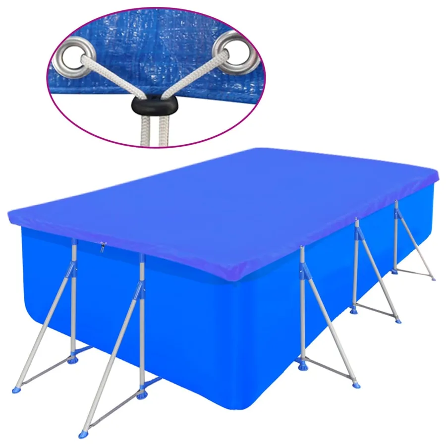 Pool covers 2 pcs PE Rectangular 90 g/m² 394x207cm - 3