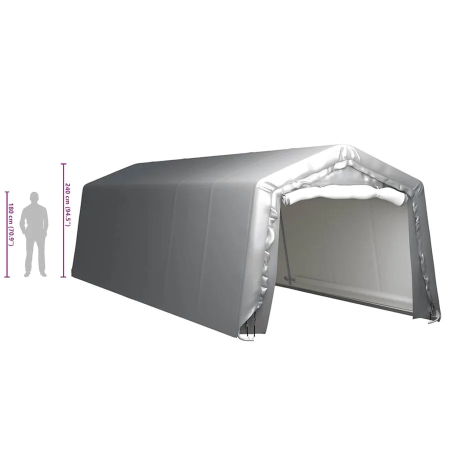 Tente de rangement 300x900 cm Acier Gris - 6