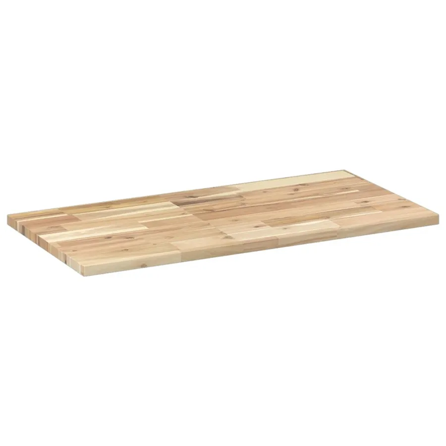 Dessus de meuble de salle de bain non traité bois d'acacia - 6