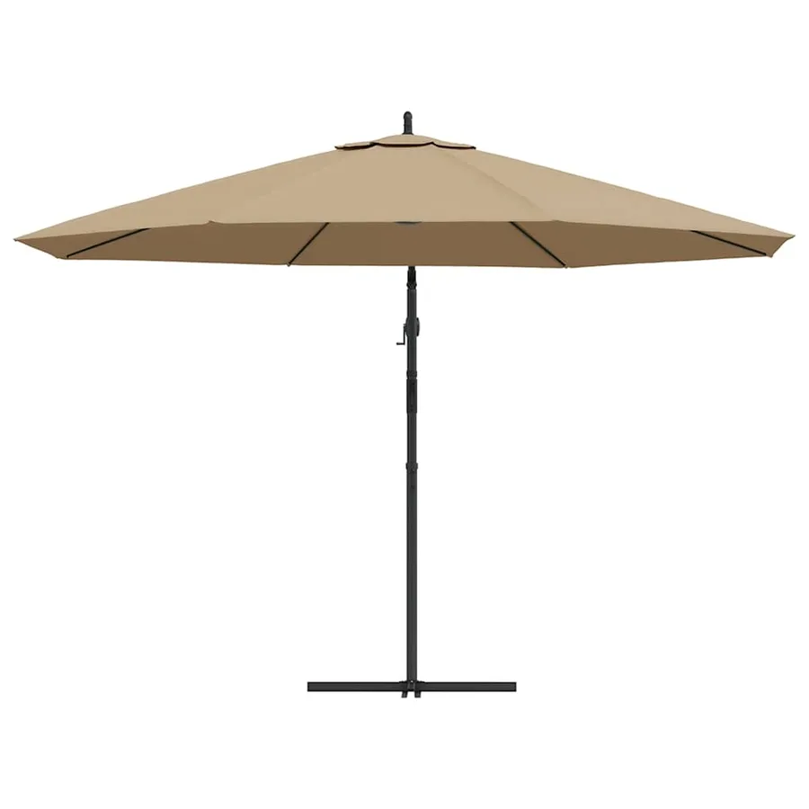 Cantilever garden parasol and aluminium pole taupe - 5