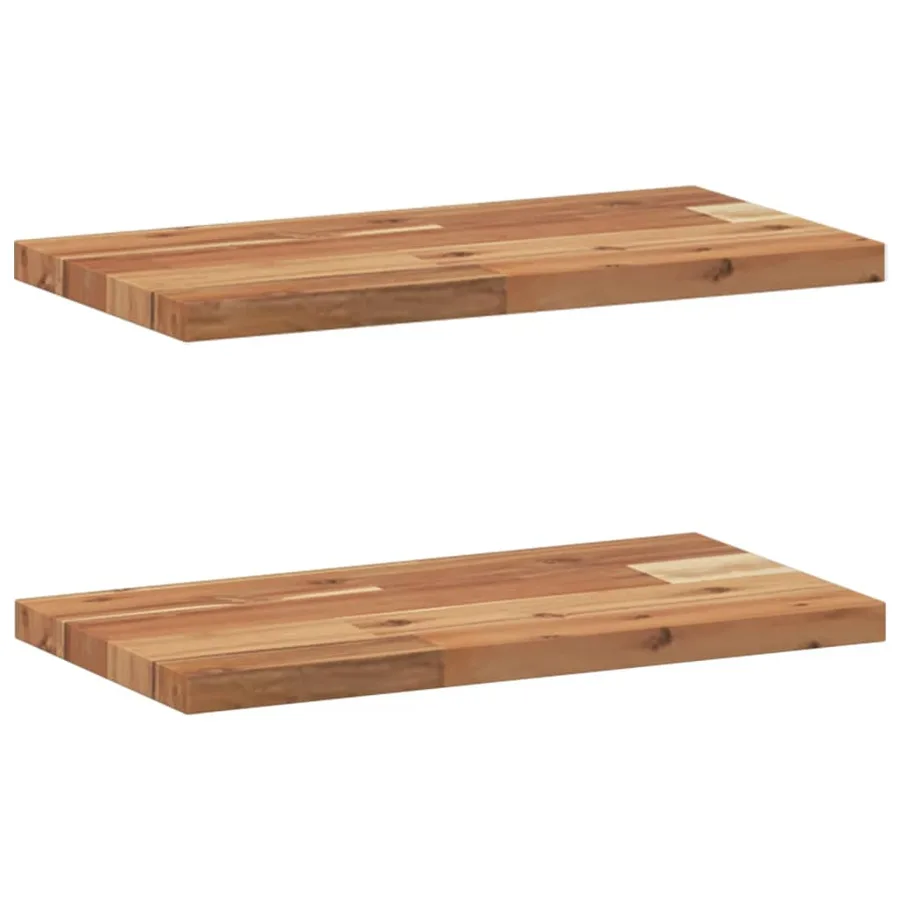 Étagères flottantes 2 pcs 40x20x2 cm acacia massif à l'huile - 2