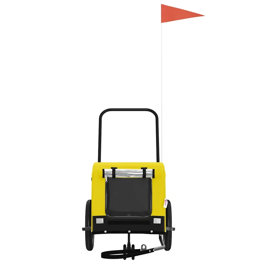 Remorque de vélo pour animaux de compagnie jaune et noir - 3