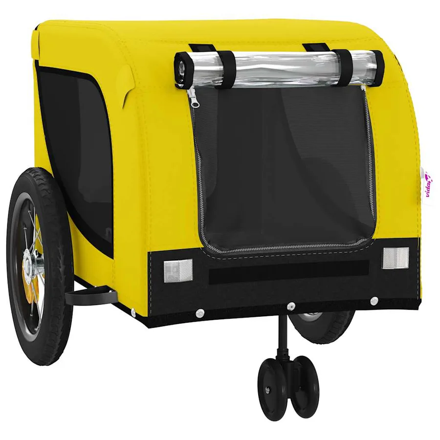 Remorque de vélo pour animaux de compagnie jaune et noir - 4