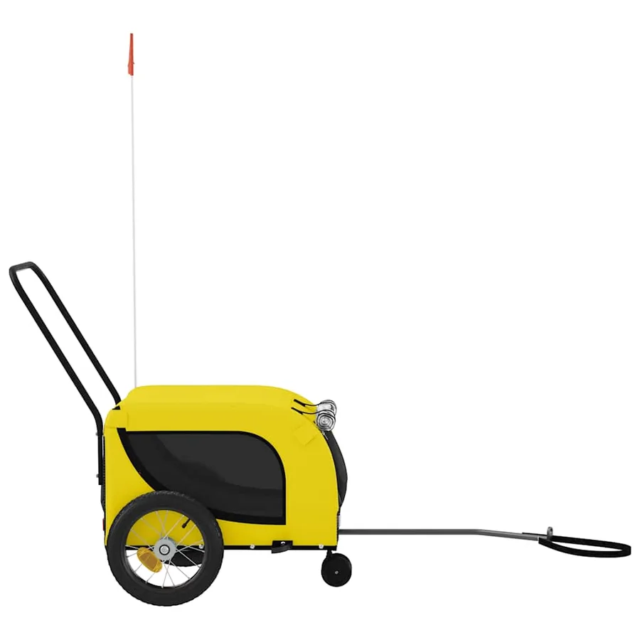 Remorque de vélo pour animaux de compagnie jaune et noir - 5