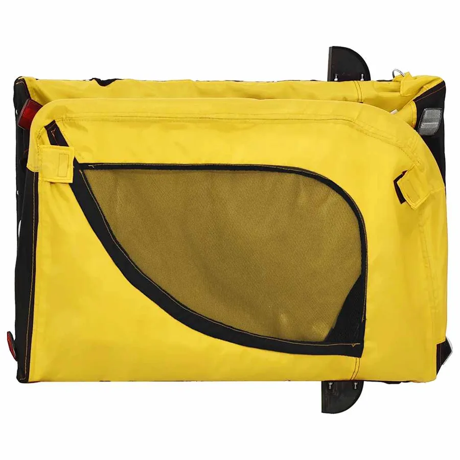Remorque de vélo pour animaux de compagnie jaune et noir - 8