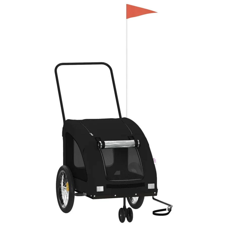 Remorque de vélo pour animaux de compagnie noir - 2