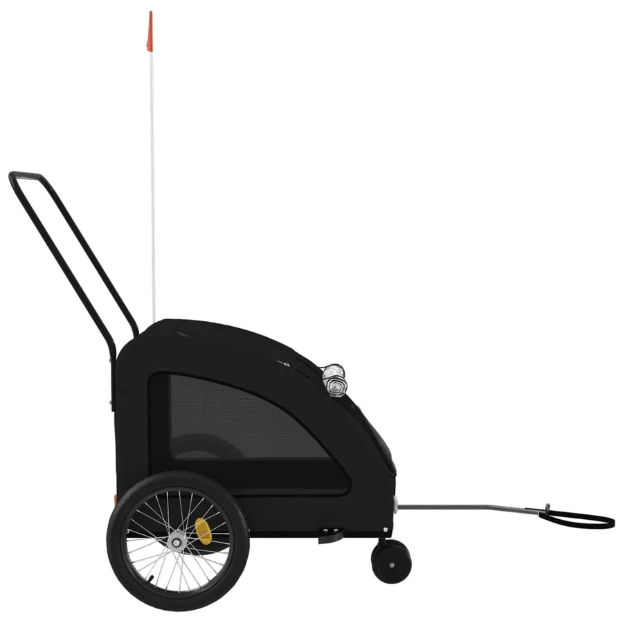 Remorque de vélo pour animaux de compagnie noir - 6