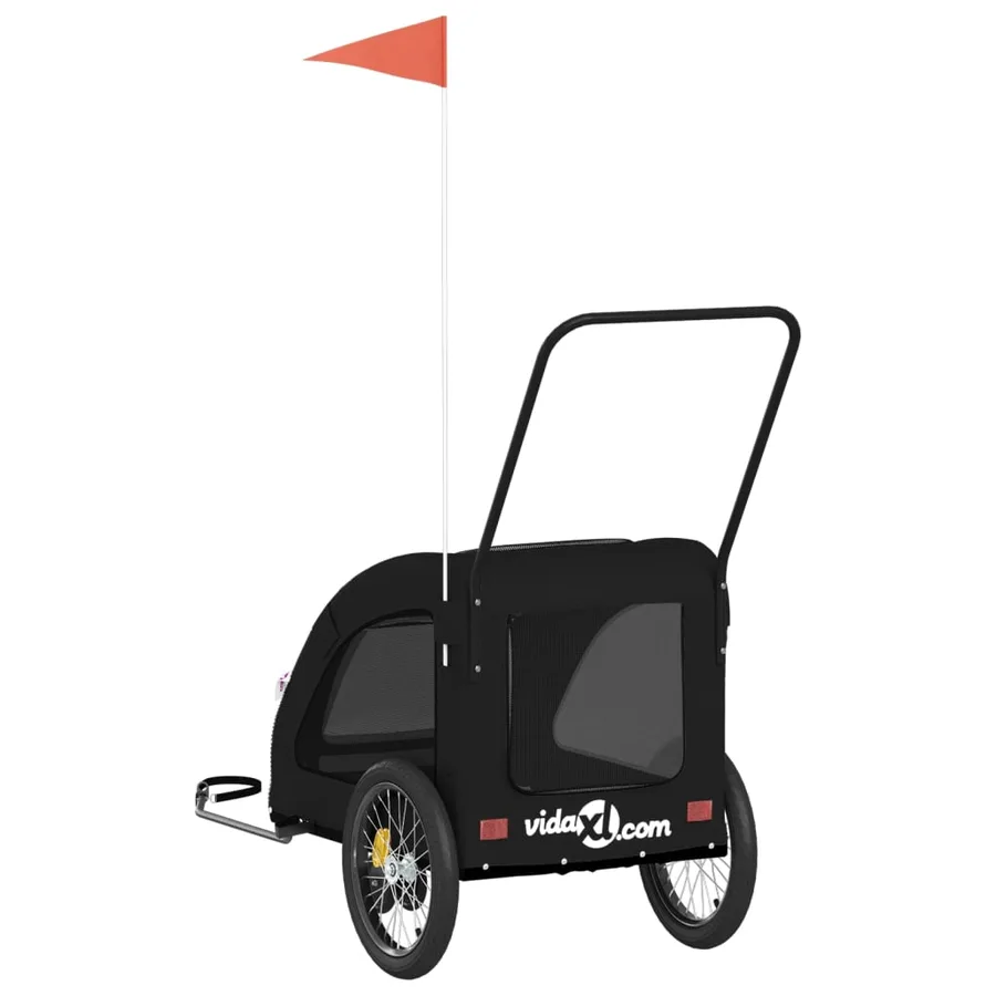 Remorque de vélo pour animaux de compagnie noir - 8