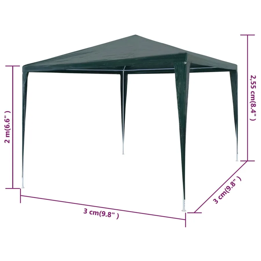 Party tent 3x3 m PE Green - 6