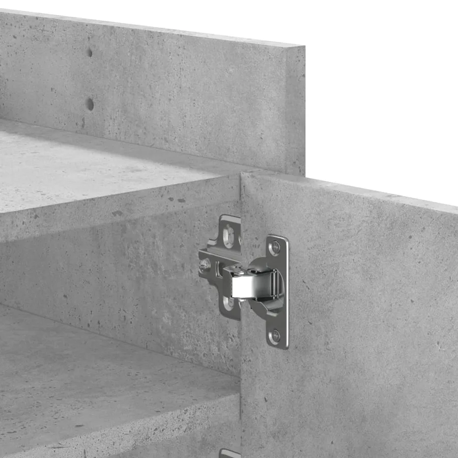 Meuble TV Gris béton 100x35x40 cm Bois d'ingénierie - 9