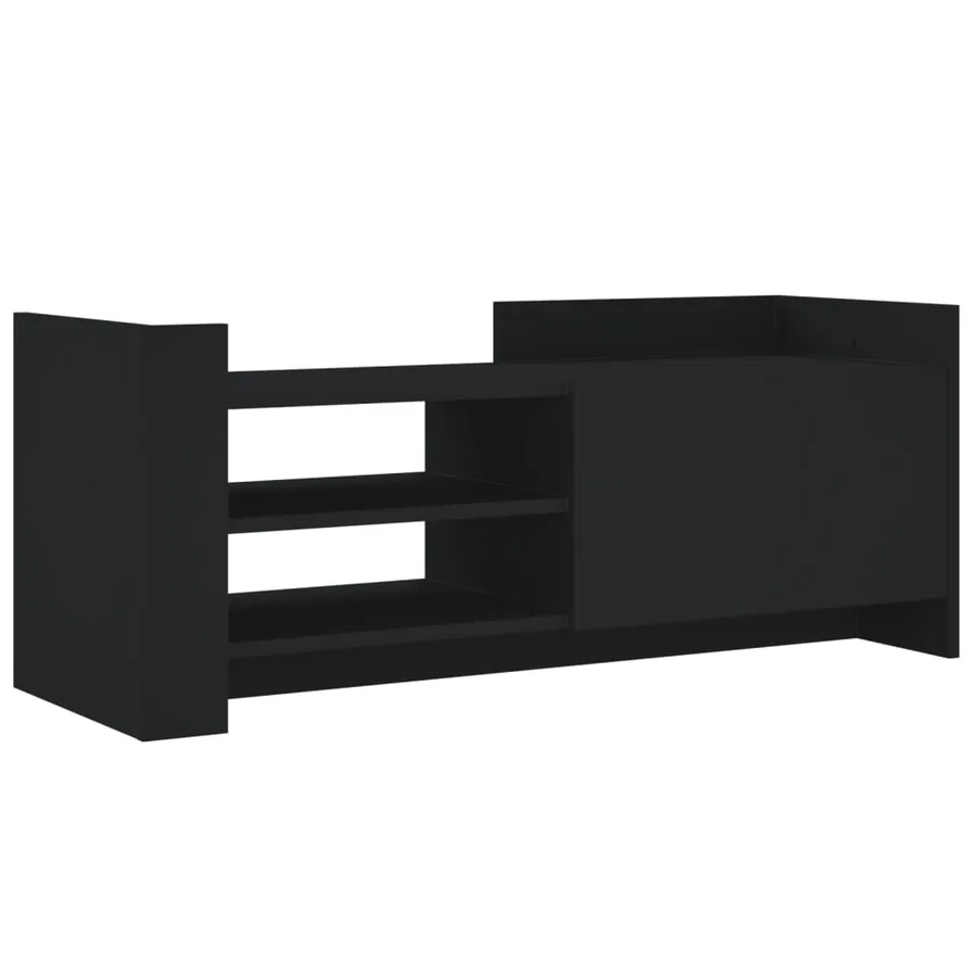 Meuble TV Noir 100x35x40 cm Bois d'ingénierie - 2