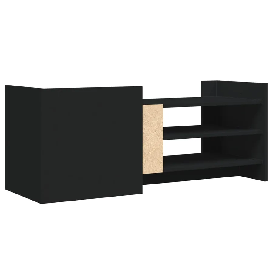 Meuble TV Noir 100x35x40 cm Bois d'ingénierie - 6