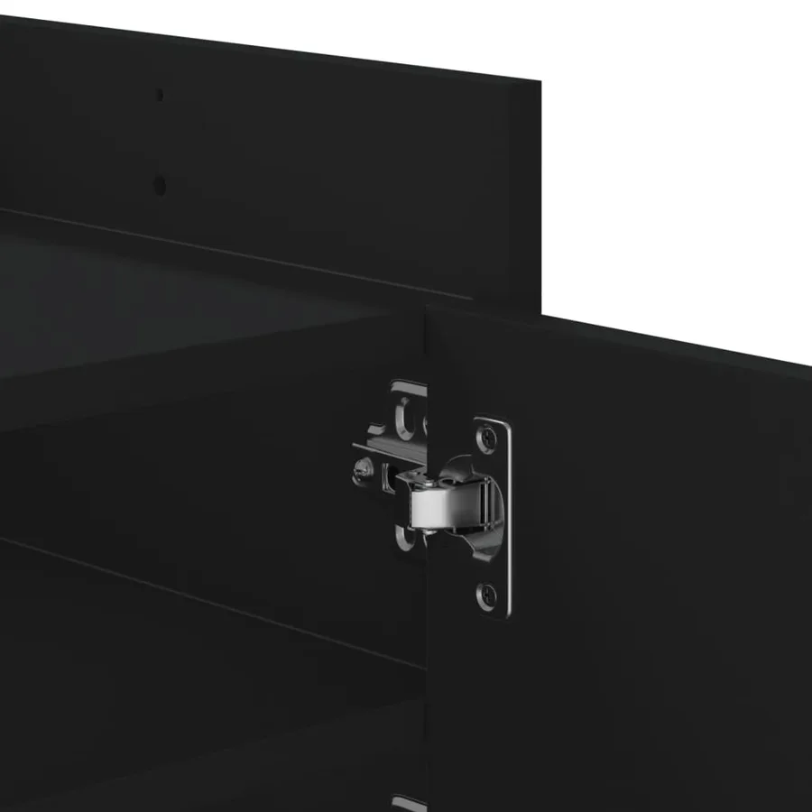 Meuble TV Noir 100x35x40 cm Bois d'ingénierie - 9