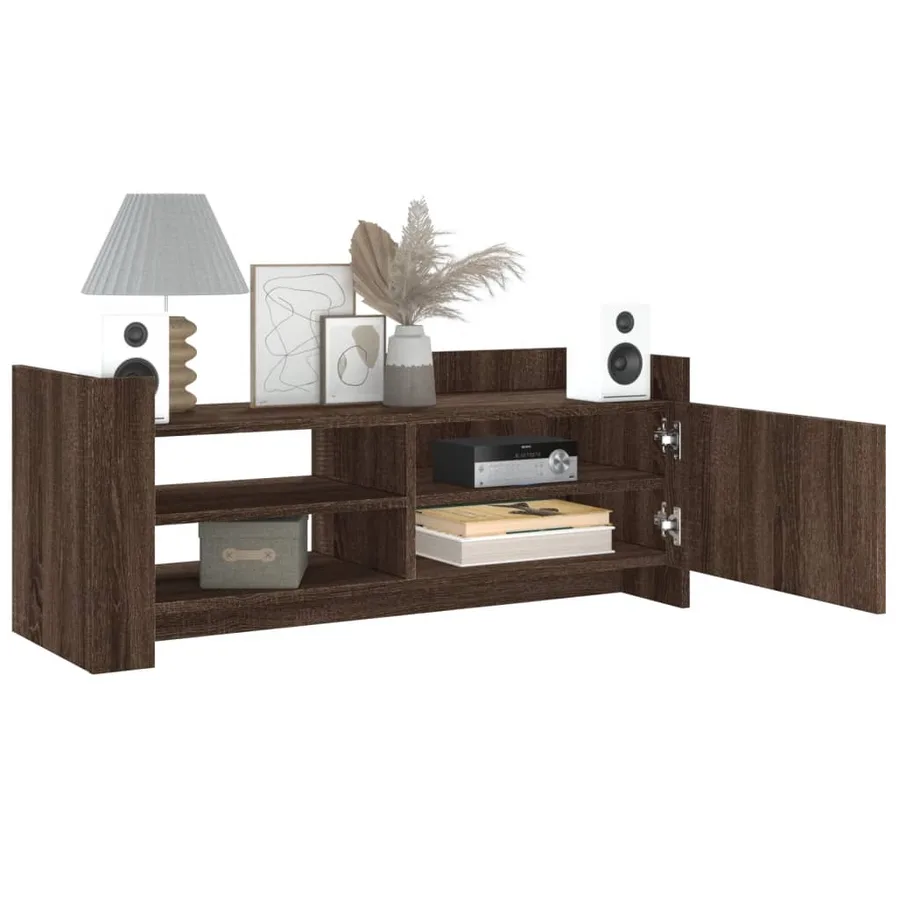 Meuble TV Chêne marron 100x35x40 cm Bois d'ingénierie - 3
