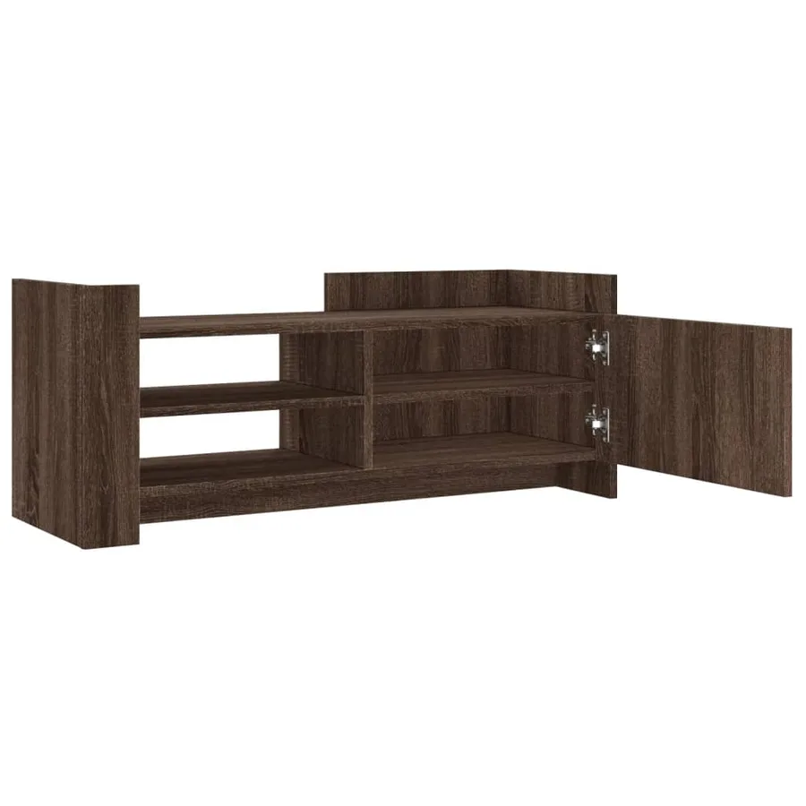 Meuble TV Chêne marron 100x35x40 cm Bois d'ingénierie - 8