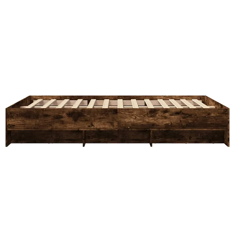 Cadre de lit sans matelas chêne fumé 120x200 cm bois ingénierie - 6