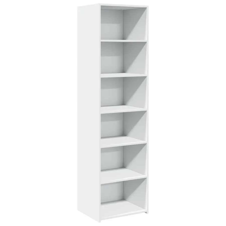 Buffet haut blanc 50x41x185 cm bois d'ingénierie - 2